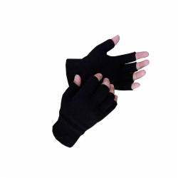 Γάντια πλεκτά κομμένα δάχτυλα Μαύρο 107