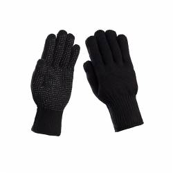 Γάντια πλεκτά πετσετέ με pvc Μαύρο 102A