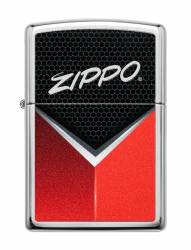 Zippo GR7043 Red Grey Hexago