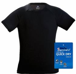 Μπλουζάκι Survivors T-Shirt Quick Dry Black 00226