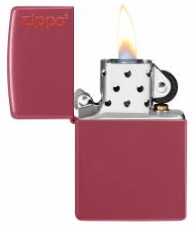 Zippo 49844ZL Red Brick Matte Zippo Logo