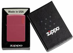 Zippo 49844ZL Red Brick Matte Zippo Logo