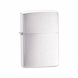 Zippo 200 Reg Brush Fin Chrome