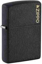 Zippo 236ZL Classic Black Crackle® Zippo Logo