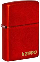 Zippo 49475ZL Metallic Red Lasered Zippo Logo