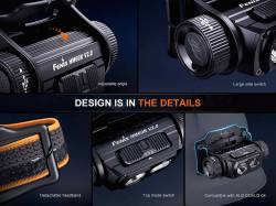 Fenix Φακός Κεφαλής Επαναφορτιζόμενος USB HM60R V2.0