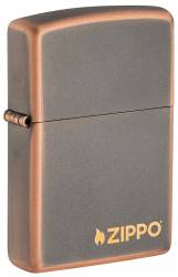 Zippo 49839ZL Rustic Bronze Zippo Logo