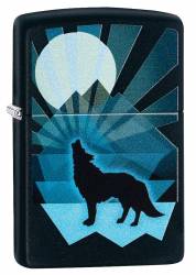 Zippo 29864 Wolf And Moon Design