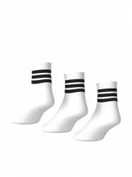 Adidas 3Stripes Cushioned Sportswear Mid Cut Socks 3Pair Pack JZ0529