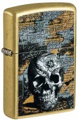 Zippo 46577 Floral Skull Design