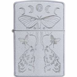 Zippo 49591 21PFSPR Butterfly & Wolf Design