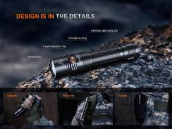 Fenix Φακός Επαναφορτιζόμενος USB PD36R ACE