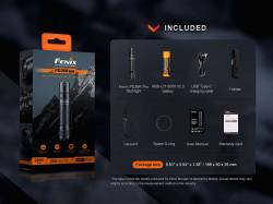 Fenix Φακός Επαναφορτιζόμενος USB PD36R Pro + Δώρο E03R V2.0