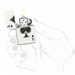 Zippo 48793 Ace of Spades White Matte