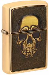 Zippo GR9103 Embrossed Skull Brushed 2008094