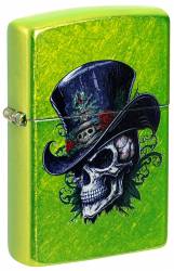 Zippo 46709 Top Hat Skull Design