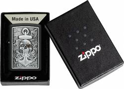 Zippo 48122 Skull Anchor Emblem 218