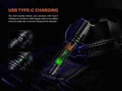 Fenix Φακός Επαναφορτιζόμενος USB TK30R